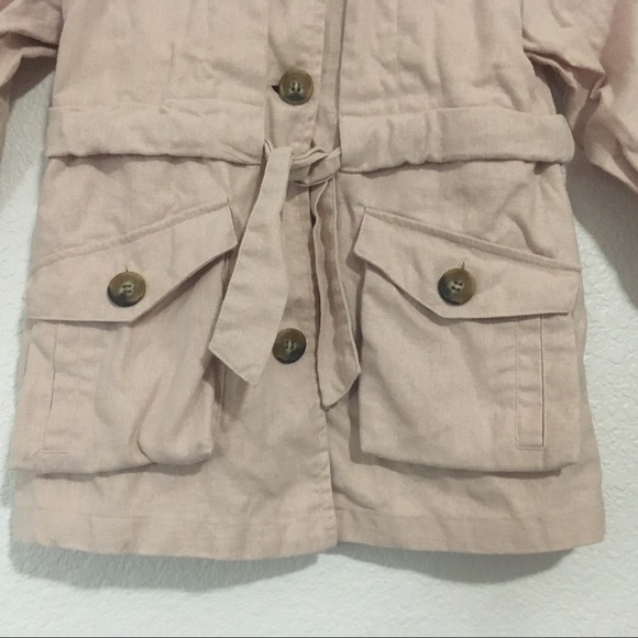 Zara Pink Blush Linen Blend Coat - Picture 4 of 11